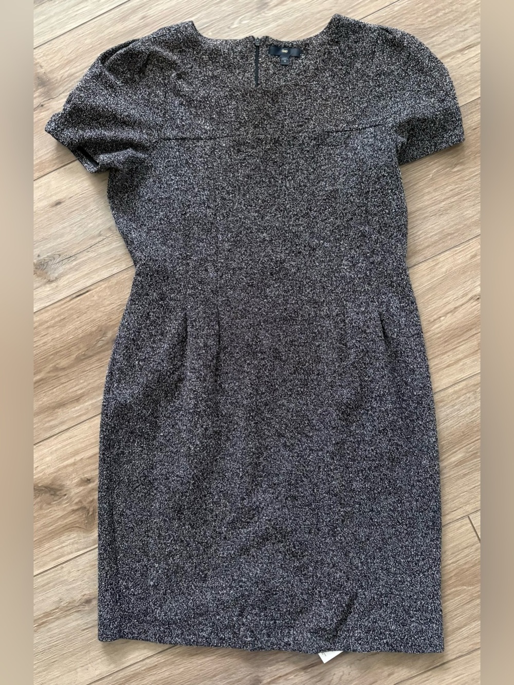 Gap Women’s SS Dress, Black & White Heather, Size 10